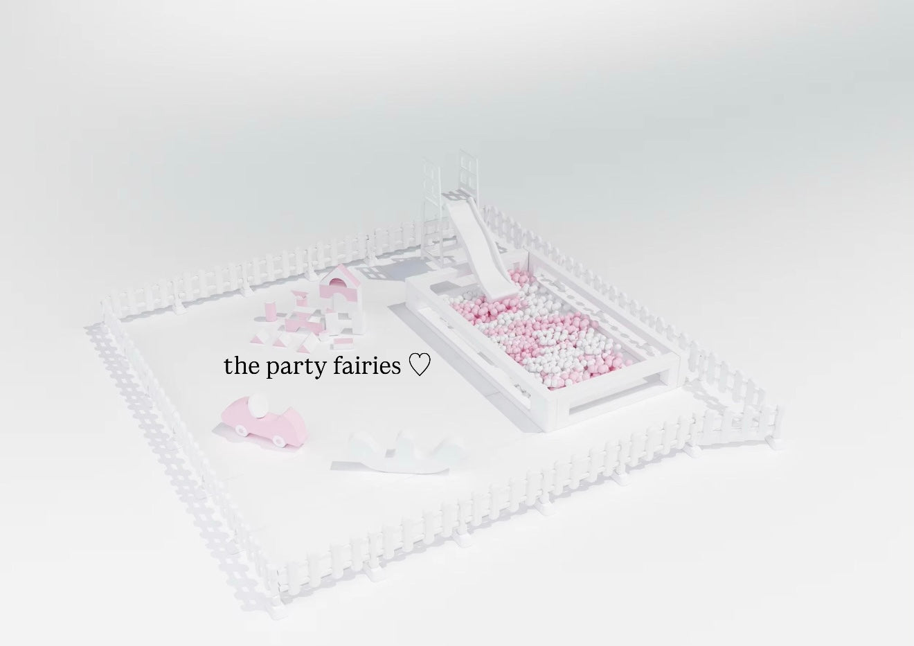 10x 8ft Ball Pit With Acrylic Window+ Single Slide ♡