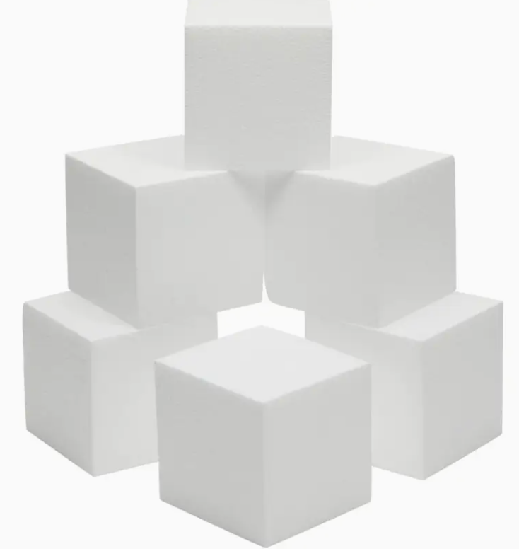 Set of 4 Mini White Soft Blocks