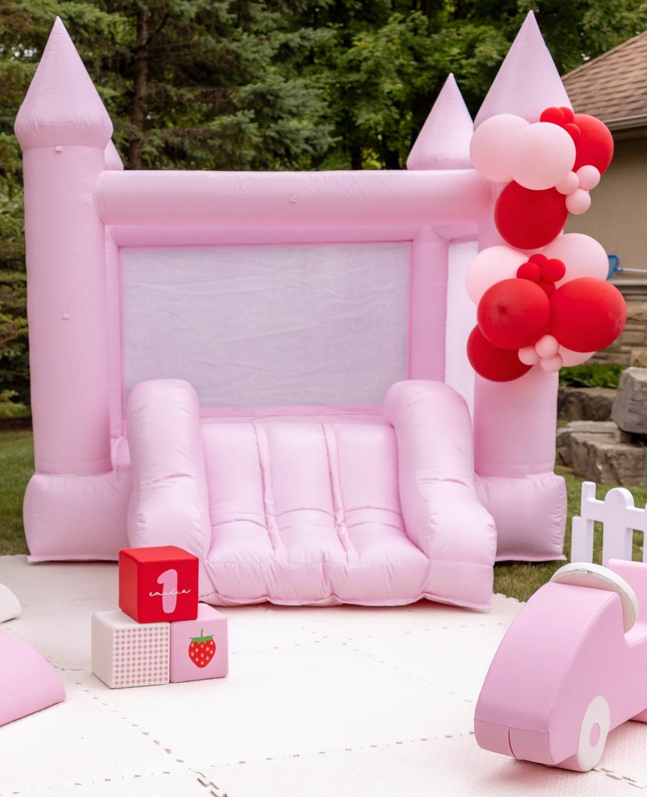 Baby Pink Bounce House- 8ft