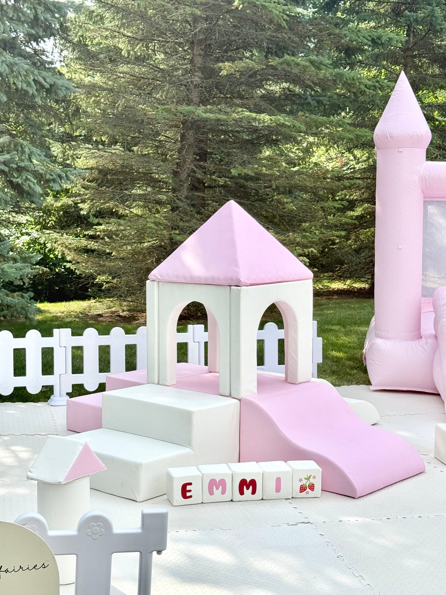 Small Luxe Pink Soft Play + 7ft Castle