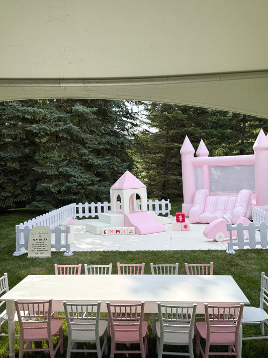 Small Luxe Pink Soft Play + 7ft Castle