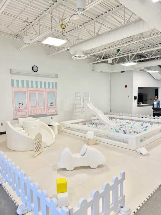 12ft Ball Pit + White Round Climb & Slide