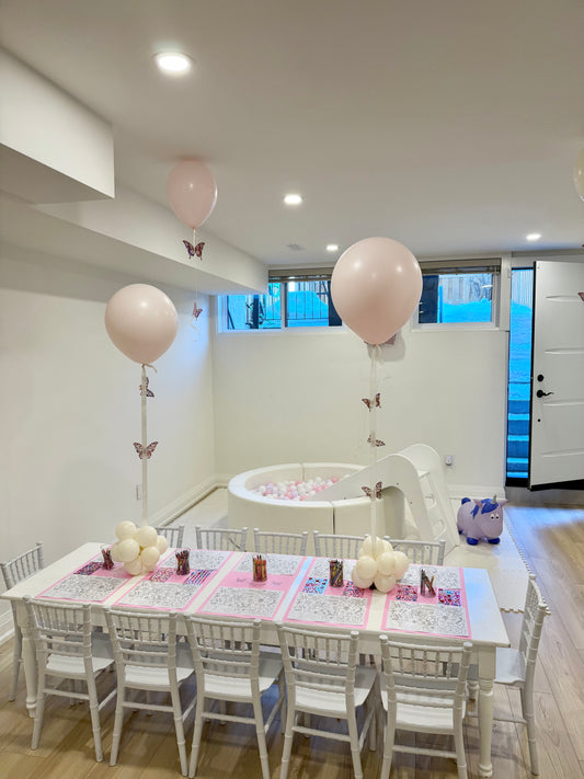 4ft Round Ball Pit + Table and Chairs Colouring ♡